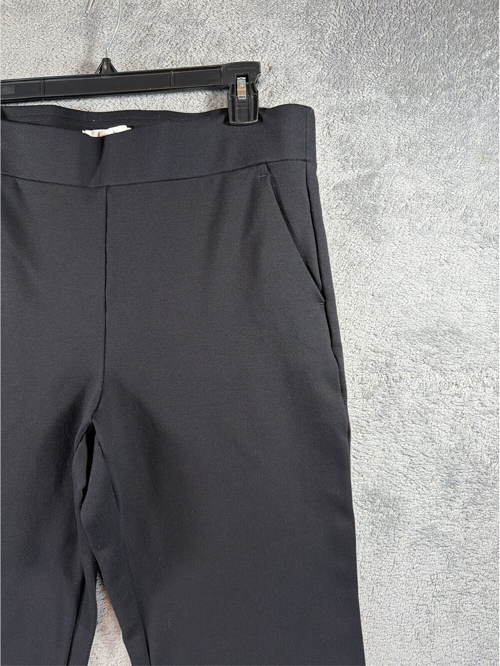 LOFT Women's Black Pull-On Pants Size Large Stretch Ponte Ankle Trousers - Picture 3 of 15